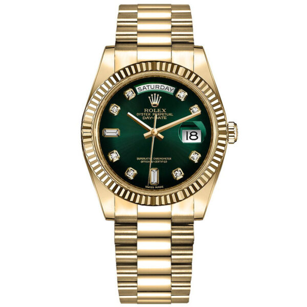 128238-rolex-day-date-36mm-23.jpg Rolex Day-Date 36mm Presidential 128238 Fluted Bezel Green Diamond Dial