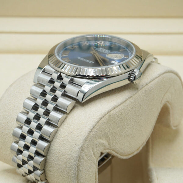 DSC00874_2.jpg Rolex Datejust 41mm Azzurro Blue Roman Numeral Dial Fluted Bezel 126334