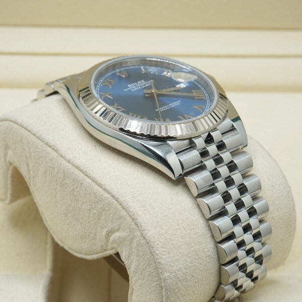 DSC00875_2.jpg Rolex Datejust 41mm Azzurro Blue Roman Numeral Dial Fluted Bezel 126334