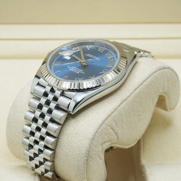 DSC00876_2.jpg Rolex Datejust 41mm Azzurro Blue Roman Numeral Dial Fluted Bezel 126334