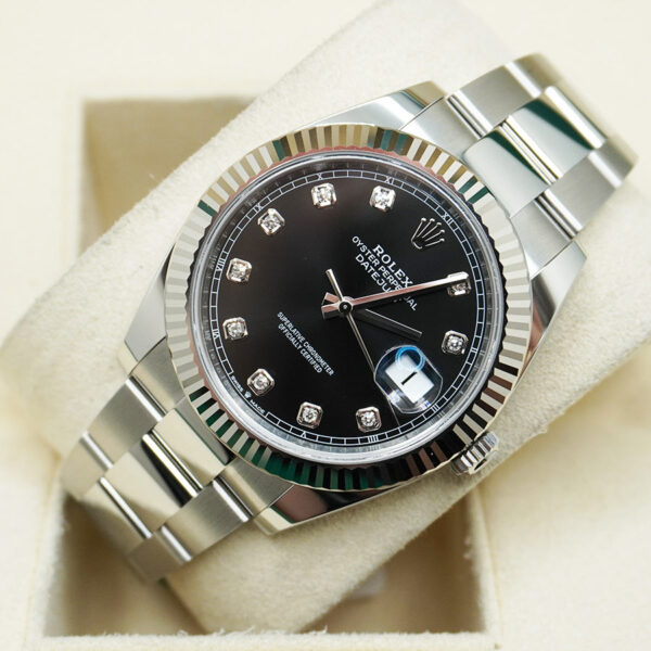 DSC04931.jpg Rolex Datejust 41mm Black Diamond Dial Fluted Bezel 126334