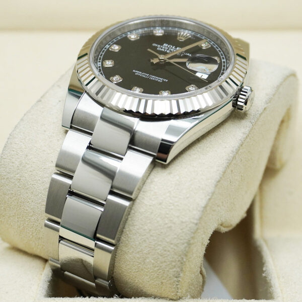 DSC04932.jpg Rolex Datejust 41mm Black Diamond Dial Fluted Bezel 126334