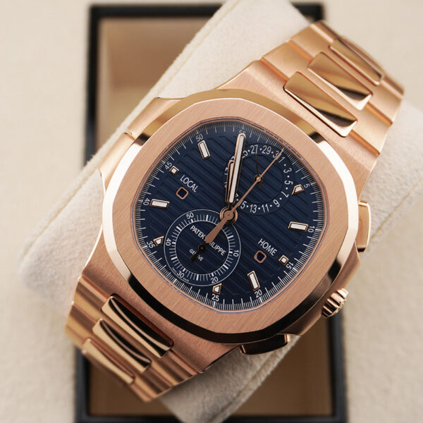 DSC07674.jpg Patek Philippe Nautilus Travel Time Chronograph 40mm 5990-1R-001 Blue Dial