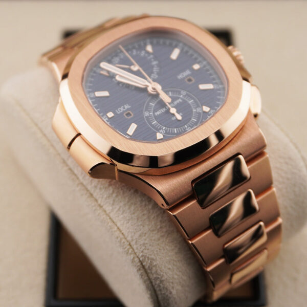 DSC07676.jpg Patek Philippe Nautilus Travel Time Chronograph 40mm 5990-1R-001 Blue Dial