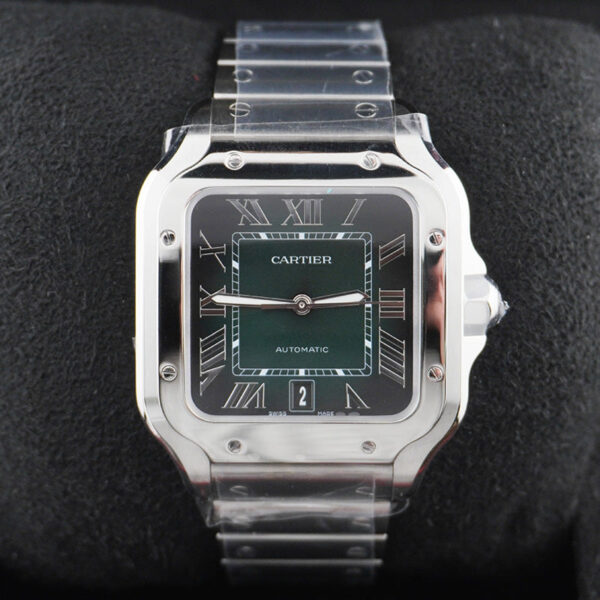 DSC07837.jpg Cartier Santos 40mm Large Model WSSA0062 Green Dial