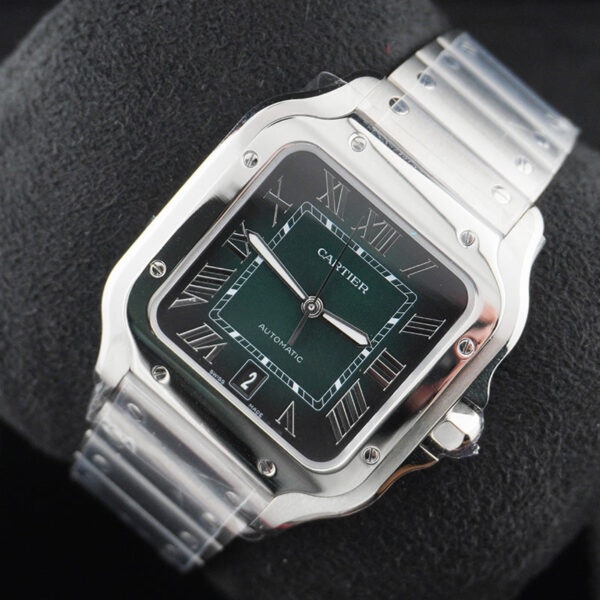 DSC07841.jpg Cartier Santos 40mm Large Model WSSA0062 Green Dial
