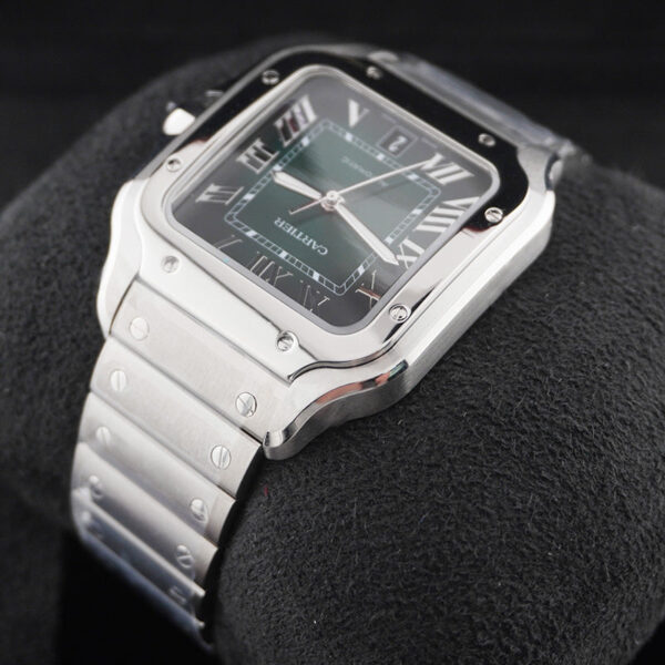DSC07844.jpg Cartier Santos 40mm Large Model WSSA0062 Green Dial