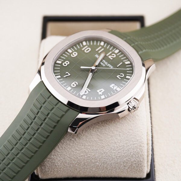 DSC07879.jpg Patek Philippe Aquanaut White Gold 42mm 5168G Khaki Green Dial