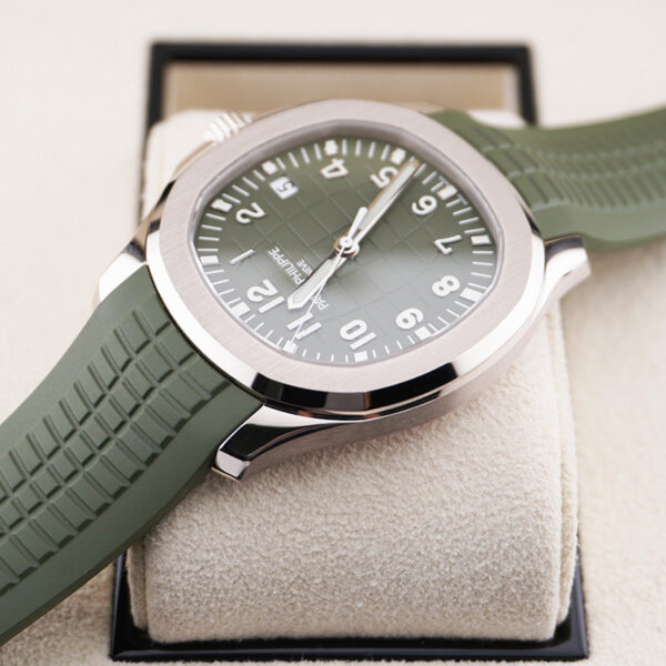 DSC07882.jpg Patek Philippe Aquanaut White Gold 42mm 5168G Khaki Green Dial
