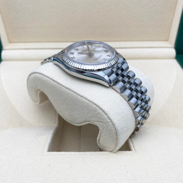 IMG_5299.jpg Rolex Datejust 36mm Fluted Bezel Jubilee Bracelet Silver Diamond 6 and 9 Hour Marker Dial