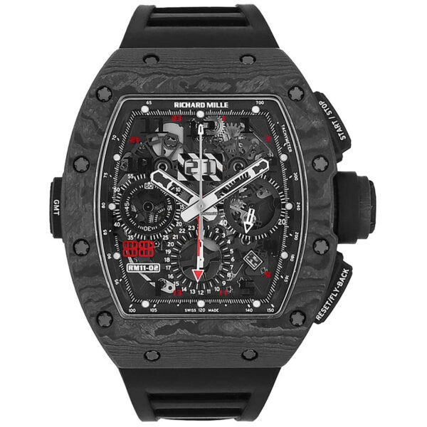 RichardMilleRM11-02Carbon_JetBlack_50mmOpenworkedDial.jpg Richard Mille RM11-02 Carbon "Jet Black" 50mm Openworked Dial