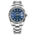 Rolex Datejust 41mm Bright Blue Dial Fluted Bezel 126334