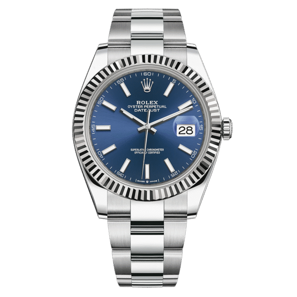 RolexDatejustIIBrightBlueFlutedDial41mm126334.png Rolex Datejust 41mm Bright Blue Dial Fluted Bezel 126334