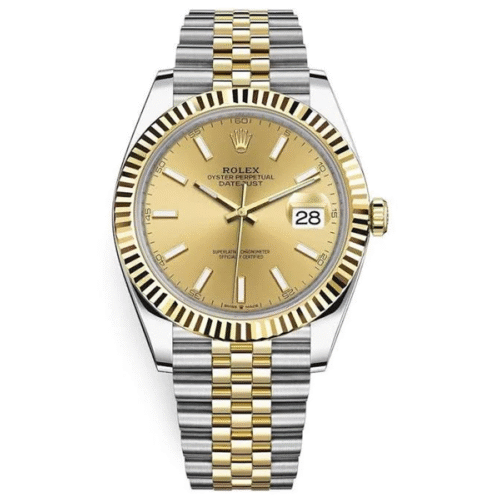 RolexDatejustIIChampagneFlutedDial41mm126333Jubilee.png Rolex Datejust 41mm Champagne Dial Fluted Bezel 126333