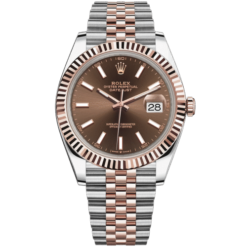 RolexDatejustIIChocolateFlutedDial41mm126331Jubilee.png Rolex Datejust 41mm Chocolate Dial Fluted Bezel 126331