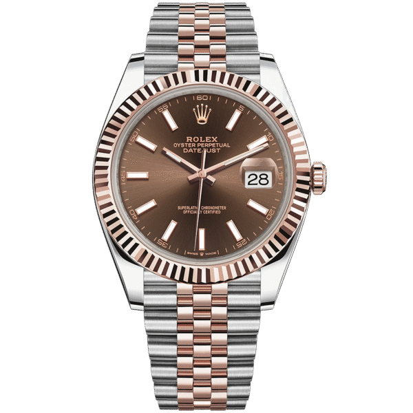 RolexDatejustIIChocolateFlutedDial41mm126331Jubilee.png Rolex Datejust 41mm Chocolate Dial Fluted Bezel 126331