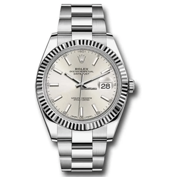 RolexDatejustIISilverFlutedDial41mm126334.png Rolex Datejust 41mm Silver Dial Fluted Bezel 126334