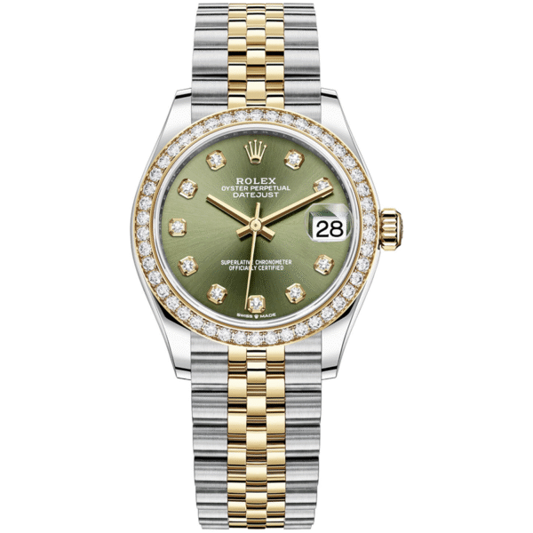 RolexDatejustOliveGreenDiamondDialDiamondBezel31mm278383RBRJubilee.png Rolex Datejust Olive Green Diamond Dial Diamond Bezel 31mm 278383RBR