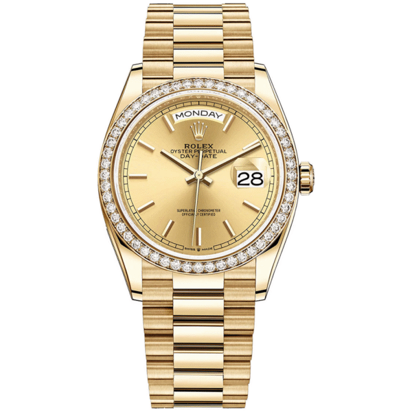 RolexDay-DateChampagneDialDiamondBezel36mm128348RBR.png Rolex Day-Date Champagne Dial Diamond Bezel 36mm 128348RBR