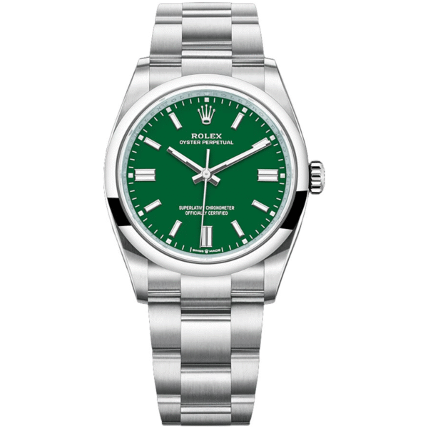 RolexOysterPerpetualGreenDialDomedBezel36mm126000.png Rolex Oyster Perpetual Green Dial Domed Bezel 36mm 126000