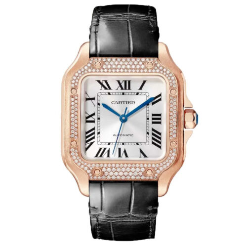 WJSA0012.jpg Cartier Santos de Cartier 35mm Silvered Sunray Dial WJSA0012