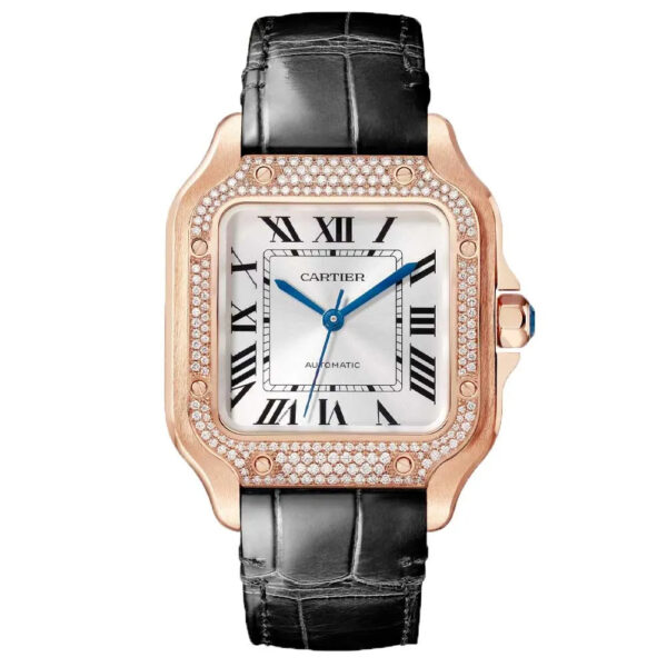 WJSA0012.jpg Cartier Santos de Cartier 35mm Silvered Sunray Dial WJSA0012