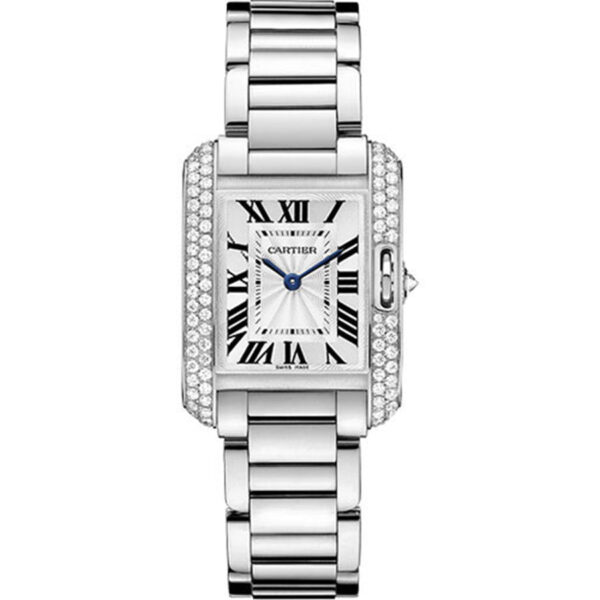 wt100008.jpg Cartier Tank Anglaise 30mm WT100008 Silver Dial